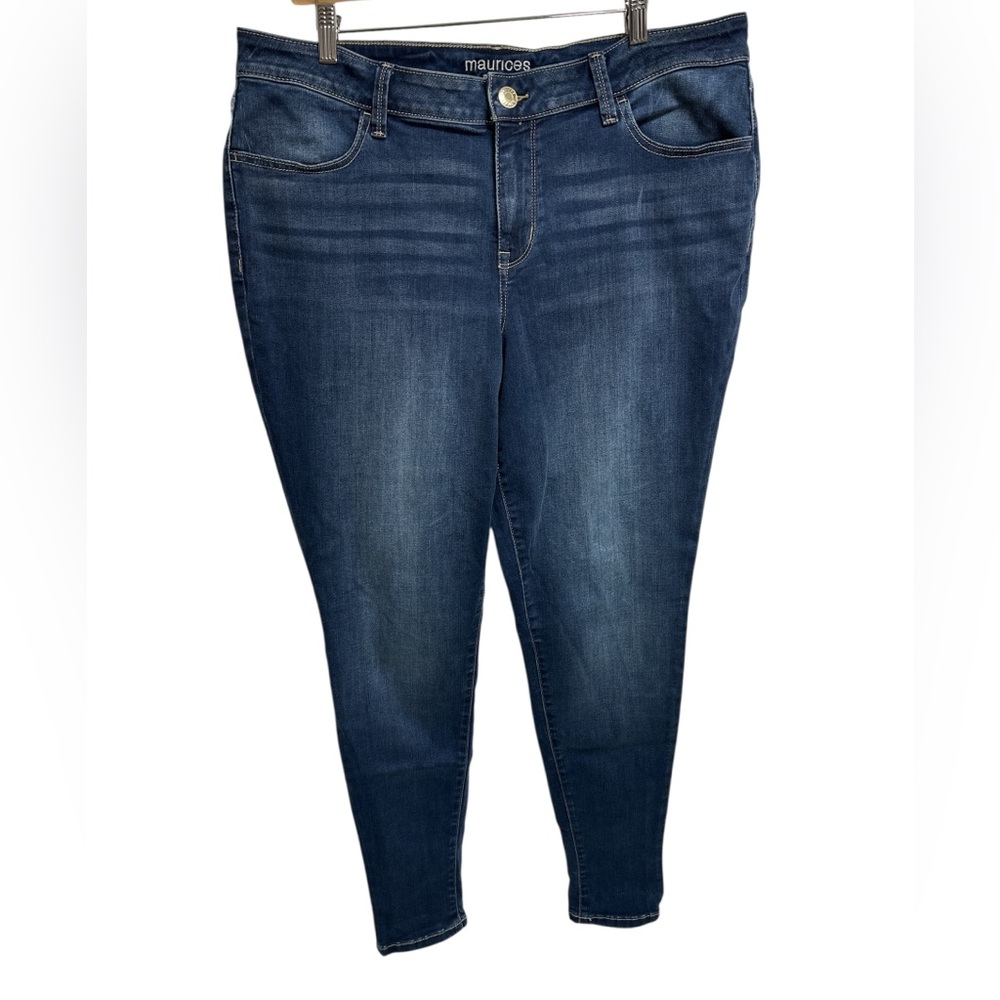 Maurices Mid-Rise Dark Blue Skinny Jeans size‎ XXL Long  EUC